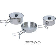 Portable Stainless Steel cookware for camping or picnic
